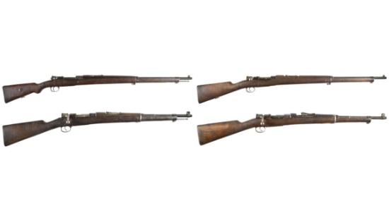 Four European Military Mauser Bolt Action Rifles