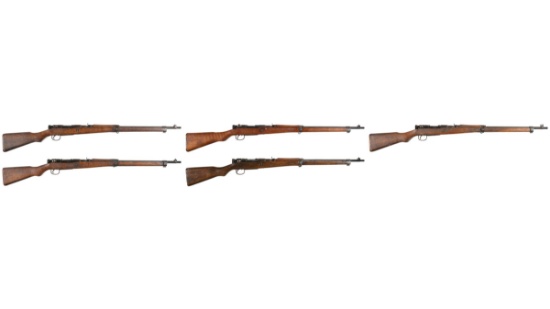 Five Japanese Military Type 99 "Last Ditch" Bolt Action Rifles