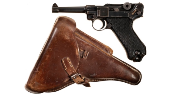 Mauser "byf" Code P.08 "Black Widow" Luger Pistol with Holster