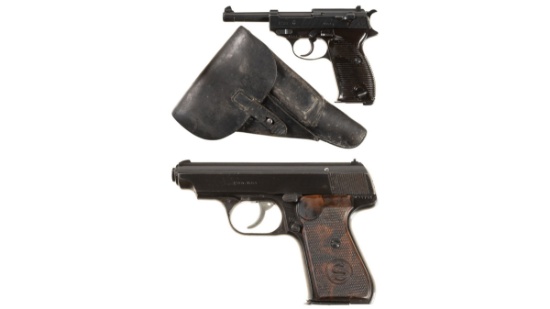Two World War II German Semi-Automatic Pistols