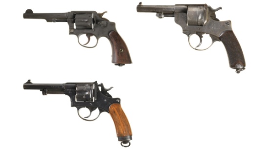Three Military Double Action Revolvers