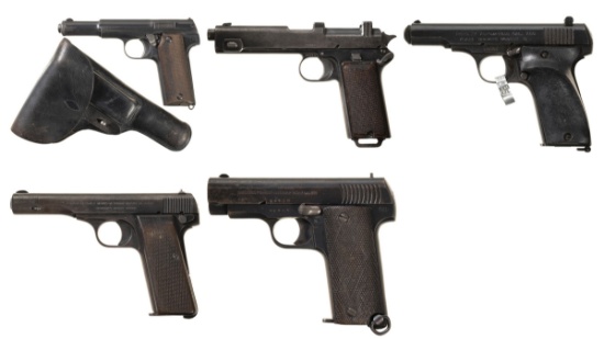 Five European Military Pattern Semi-Automatic Pistols