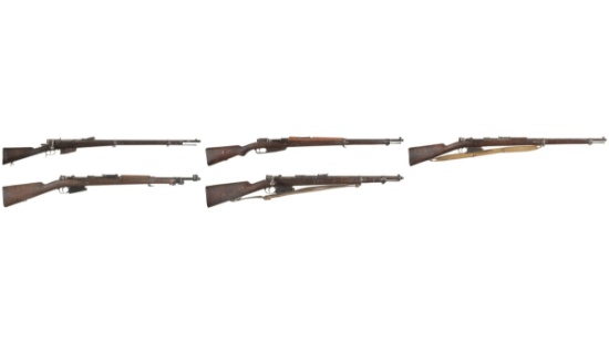 Five European Military Bolt Action Longarms