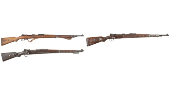 Three German Mauser Bolt Action Rifles