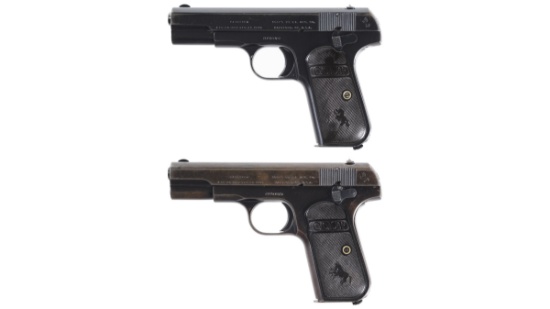 Two Colt Model 1903 Pocket Hammerless Pistols