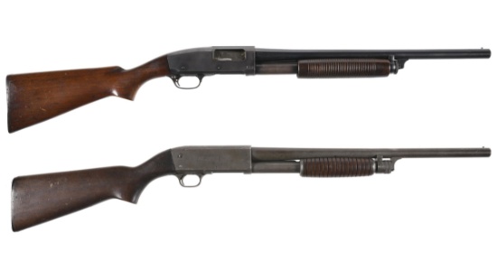 Two Slide Action Shotguns