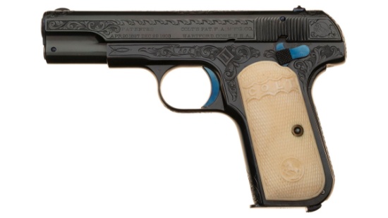 First Year Production Colt Model 1908 Pocket Hammerless Pistol