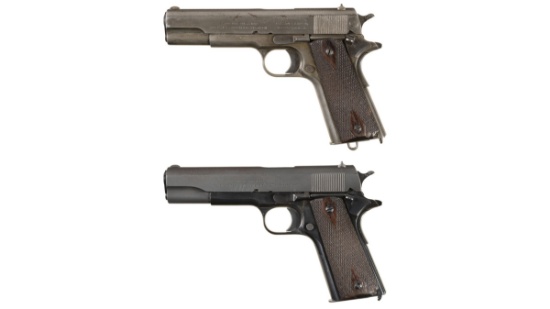 Two Colt Government Model Semi-Automatic Pistols