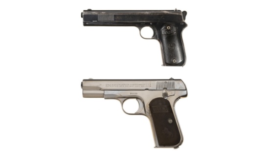 Two Early Colt Semi-Automatic Pistols