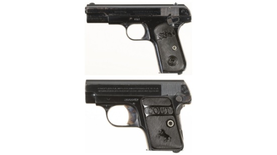 Two Early Colt Semi-Automatic Pistols
