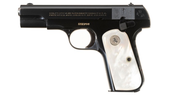 Colt Model 1903 Pocket Hammerless Pistol with Pearl Grips