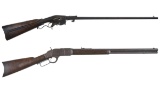 Two Antique American Lever Action Rifles