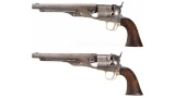 Two Colt 1860 Army Percussion Revolvers