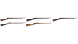 Five Rolling Block Military Rifles