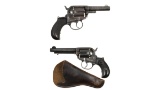 Two Colt Model 1877 Double Action Revolvers
