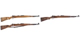 Three World War II German Model 98 Bolt Action Rifles