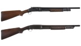 Two Slide Action Riot Style Shotguns