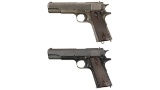 Two Colt Government Model Semi-Automatic Pistols