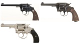 Three Colt Double Action Revolvers