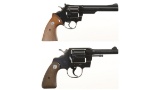 Two Colt Double Action Revolvers with Boxes