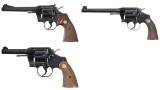 Three Colt Double Action Revolvers