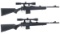 Two Mossberg MVP Bolt Action Rifles with Scopes