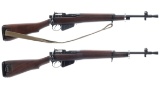 Two Enfield No. 5 Mk. 1 Bolt Action Jungle Carbines