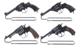 Four European Military Double Action Revolvers