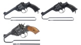 Three British Double Action Revolvers