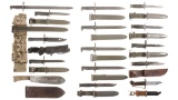 Group of Primarily U.S. Military Bayonets and Fighting Knives