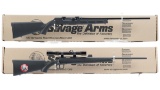 Two Savage Arms Rifles with Boxes