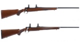 Two Ruger M77 Bolt Action Rifles