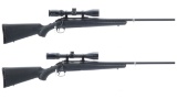 Two Ruger American Bolt Action Rifles with Scopes
