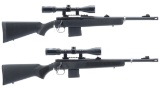 Two Mossberg MVP Bolt Action Rifles with Scopes