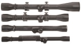 Four Weaver Rifle Scopes