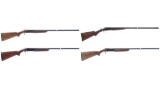 Four Single Shot Shotguns