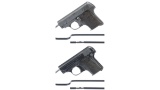 Two European Semi-Automatic Pocket Pistols