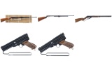 Three Air Rifles and Two Nel-Spot Paintball Markers