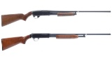 Two Slide Action Shotguns