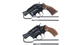 Two Smith & Wesson Double Action Revolvers