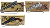 Three Uberti Model 1858 Army Single Action Revolvers