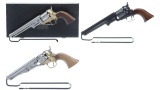 Three Contemporary Black Powder Single Action Revolvers