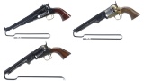 Three Contemporary Italian Single Action Percussion Revolvers