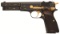 Gold Inlaid Belgian Browning High Power GB Competition Pistol
