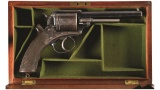 Cased John Adams Patent Model 1867 Double Action Revolver