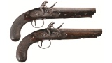 Pair of Ketland Flintlock Pistols with Double Holster