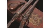 Pair of Westley Richards Percussion Shotguns in Two-Tier Case