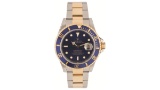 Rolex Submariner Date Two Tone Blue Dial Reference 16613