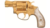 Engraved and Gold Plated Smith & Wesson Model 36 Revolver