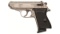 Silver Plated Walther PPK Pistol